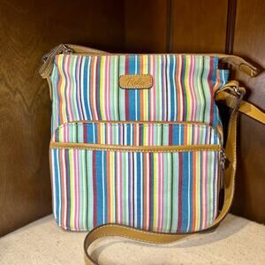 Relic Striped Canvas Crossbody Bag